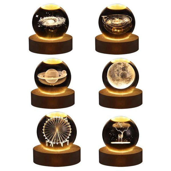 مصباح كريستال ثلاثي الابعاد